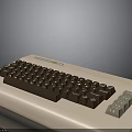 Vintage Commodore Keyboard Classic Beige Brown Design With Functional Keys Retro Electronic Appliance