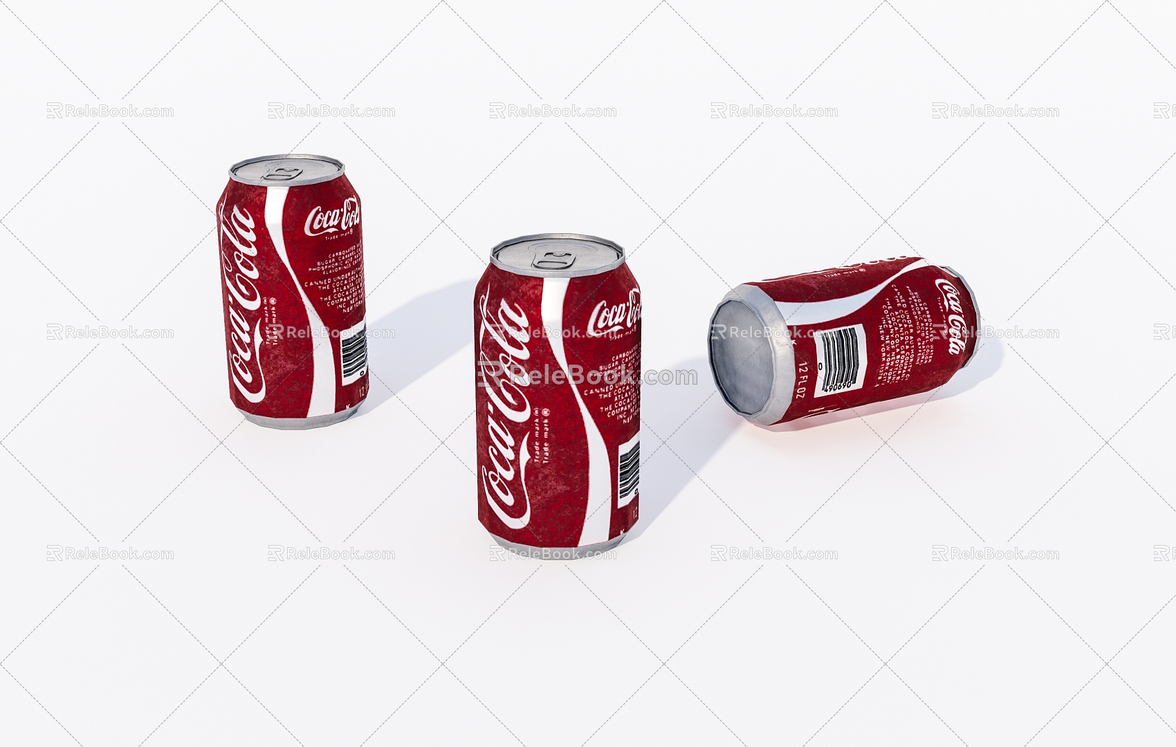 Beverage cola cans 3d model