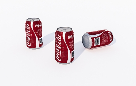 Beverage cola cans 3d model