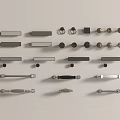 Various Metal Handles With Different Designs Shapes And Decorative Styles For Furniture