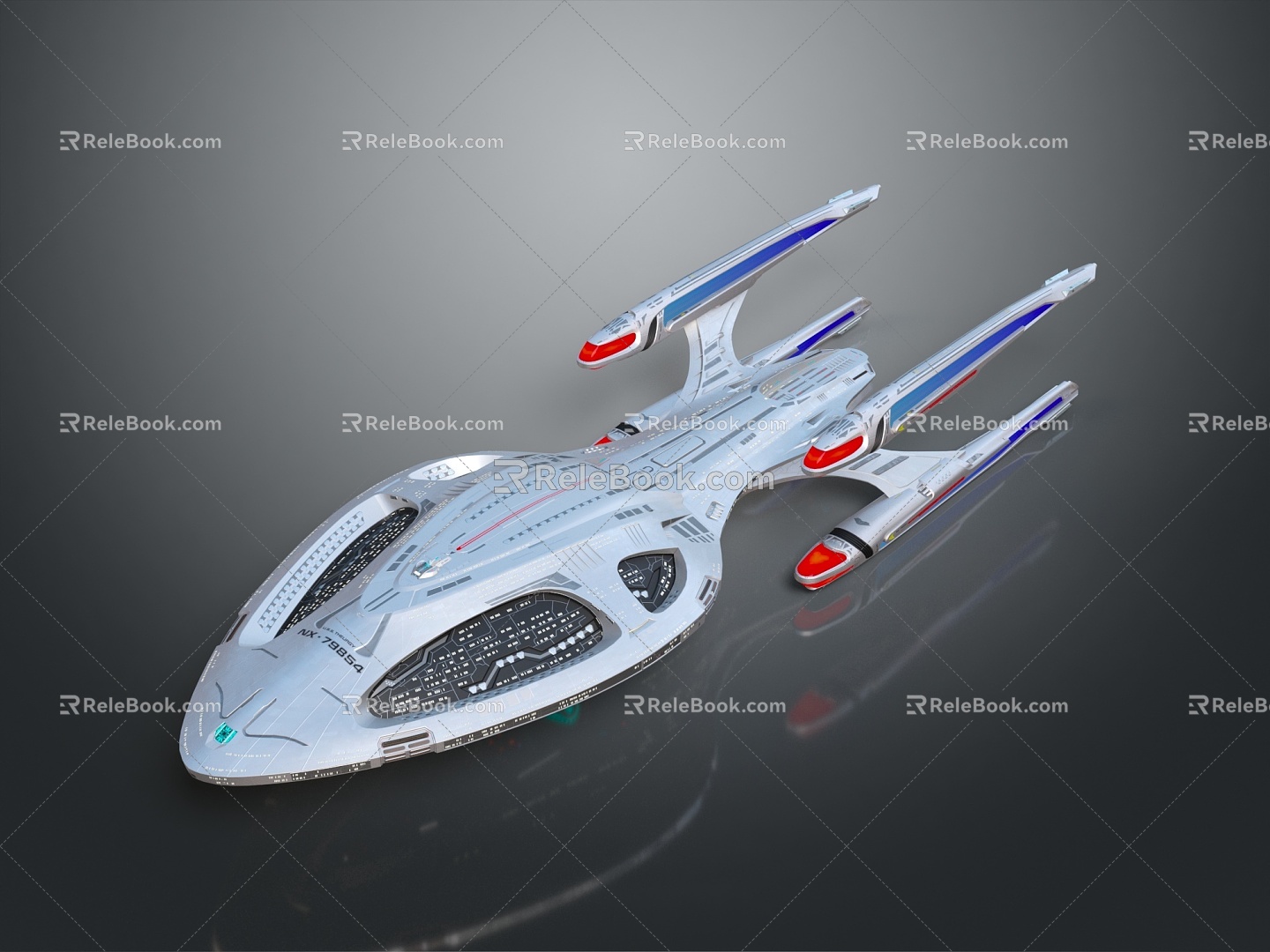 Modern Starship Star Trek Spaceship Spaceship Spaceship 3d model