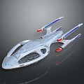 Modern Starship Star Trek Spaceship Spaceship Spaceship 3d model