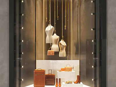 Modern Window Shopping Mall Window Commodity Clothing Store Window Display Window 3d model