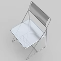 Modern X-line Single Chair Design With Metal Frame Colorful Backrest And Transparent Seat