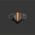 Tactical Weapon Helmet With Modern Design Blue Orange Lights And Camouflage Base