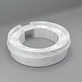 Modern Circular Bar Design With White Marble Countertop And Elegant Interior 3d model