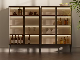 Modern Wine Cabinet Modern Italian Decorative Cabinet Italian Minimalist Decorative Cabinet Modern Side Cabinet 3d model