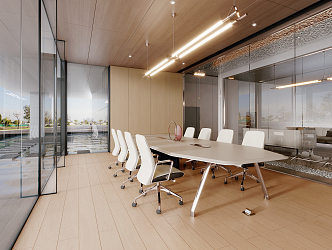 Modern Meeting Room Meeting Table and Chair 3d model