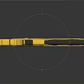 Golden And Black Sci Fi Futuristic Weapon Design With Modern Advanced Features 3d model
