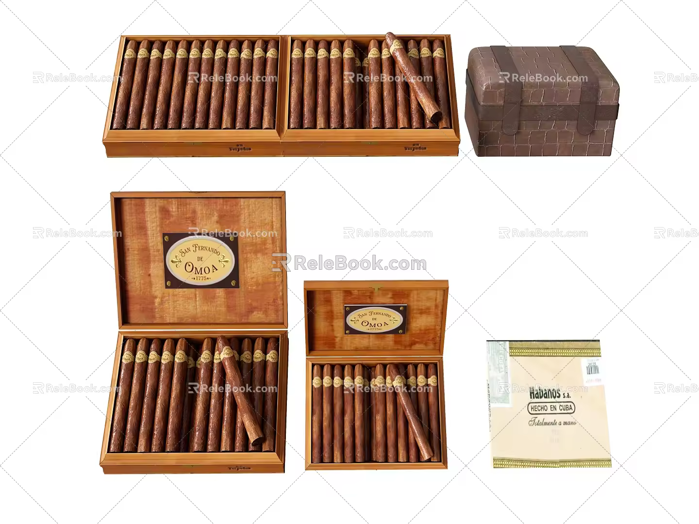 Modern Cigar Cigarette Log Box 3d model