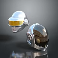 Modern Military Weapon Helmets With Silver Body Yellow And Black Tinted Visors