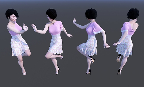 Step Woman 3d model