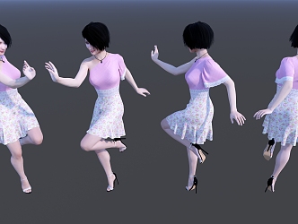 Step Woman 3d model