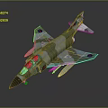 Camouflage Fighter Jet With Royal Air Force Roundels And Air To Air Missiles