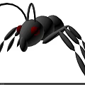 Black Ant Toy Doll With Red Eyes And Detailed 3D Legs For Children Playtime