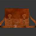 Red Leather Crossbody Bag With Flap Closure And Adjustable Strap For Daily Use