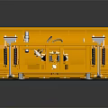 Yellow Snow Plow With Heavy Duty Steel Blade And Mounting Frame Structure