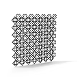 Modern Architectural Component With Openwork Geometric Lattice Pattern And Interlocking Diamond Shapes 3d model