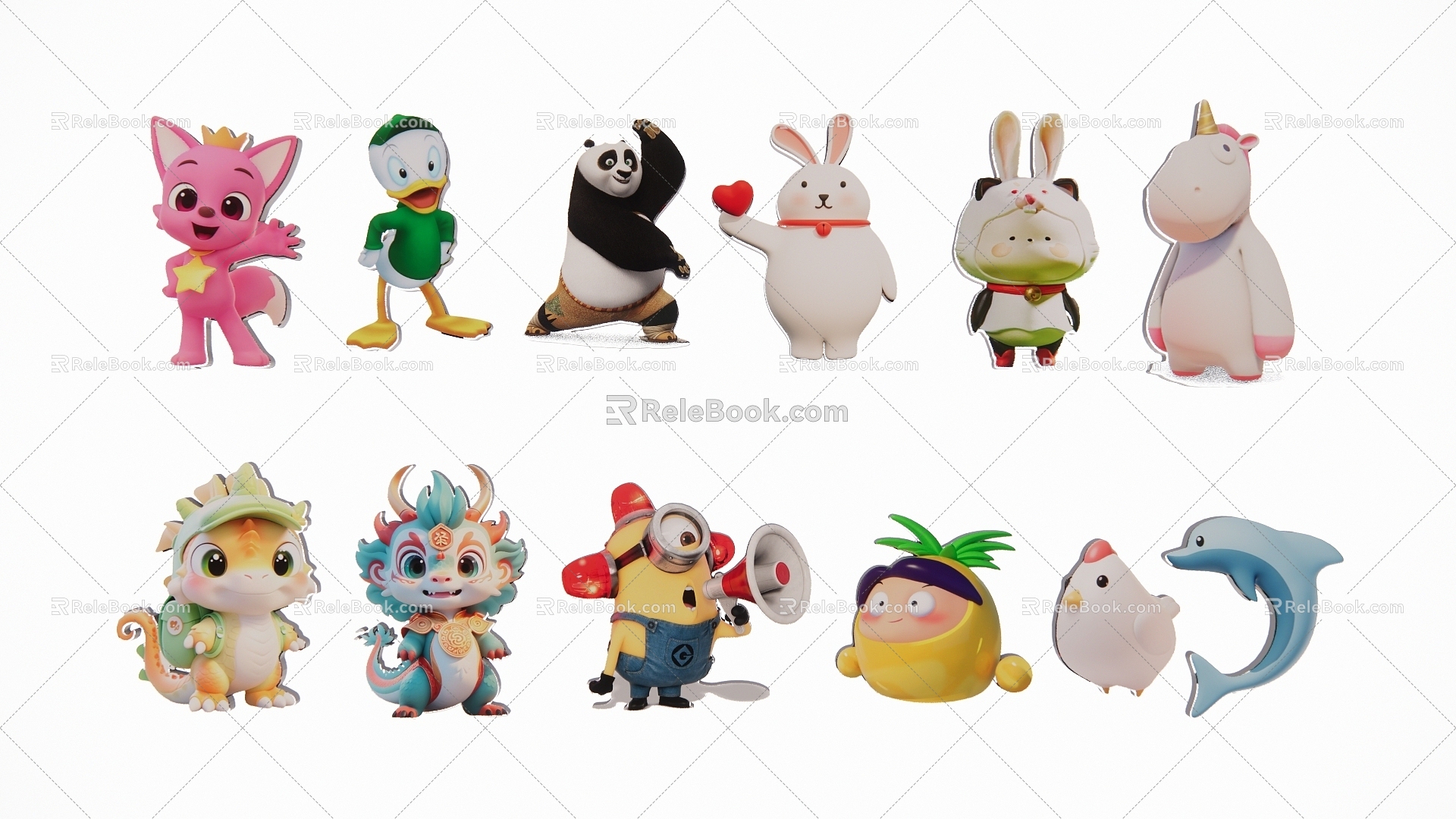 2D cartoon animal IP image model