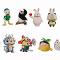 Cute Cartoon Character Charms With Adorable Animal And Mascot Designs For Decoration