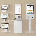 Modern Public Facility With Self Service Kiosks Touch Screens For Payment And Information Services
