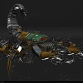 Scorpion Shaped Industrial Equipment With Mechanical Structure And Yellow White Metal Parts