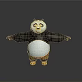 Kung Fu Panda Game Movie Character 3D Model With Open Arms And Friendly Expression
