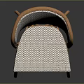 Stylish Leisure Chair With Light Wooden Frame And Woven Seat Back Design