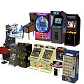 Diverse Collection of Entertainment Appliances Including Arcade Slot and Pinball Machines