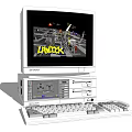 Modern computer Old-fashioned computer 3d model