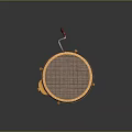 Retro Design Air Conditioner Fan With Round Metal Grille And Gold Stand Base