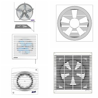 Modern exhaust fan extractor combination 3d model