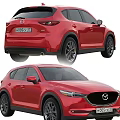 Red Mazda SUV Front Rear And Side Views 3d model