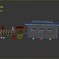Vintage Model Train With Steam Locomotive Red Roof Brown Carriage Windows Silver Top And Reflection
