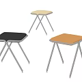 Stool Makeup Stool Shoe Changing Stool Middle Stool 3d model