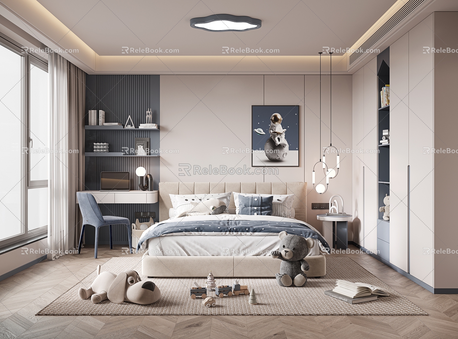 Modern Children's Room Boys Children's Room 3d model