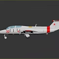 Space Aviation Model Aircraft Red And White With Transparent Cockpit And Number 32