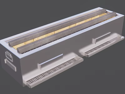 Japanese Restaurant Modern Sushi Bar Counter With Wooden Top And Seating Areas 3d model