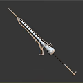 Elaborate Metallic Spear Design With Ornate Blade And Decorative Handle