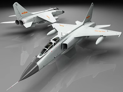 Detailed Military Fighter Jet Models With Gray Exterior And Sharp Nose Design 3d model