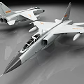 Detailed Military Fighter Jet Models With Gray Exterior And Sharp Nose Design