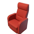 Modern Red Upholstered Single Sofa With Stylish Design For Home Living Room