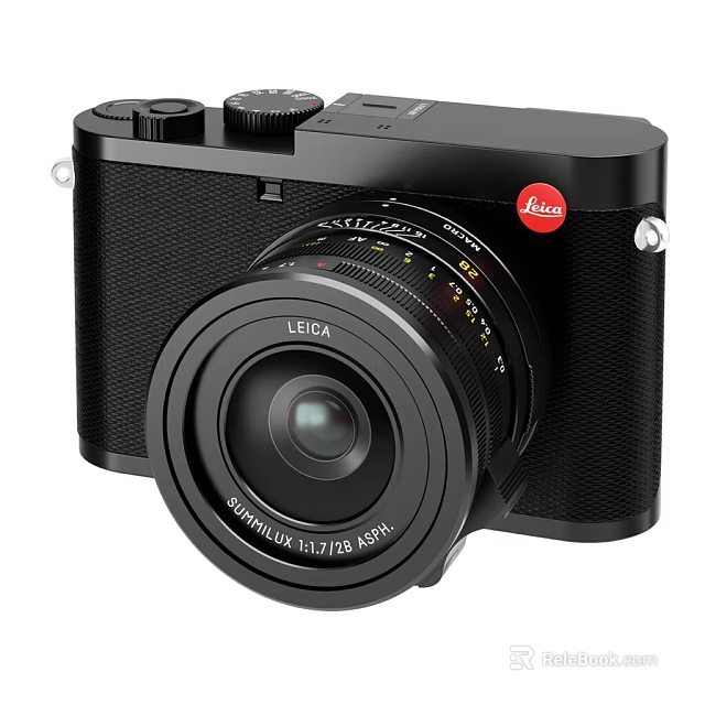 Leica Black Digital Camera With High Quality Lens And Compact Design 3d model 