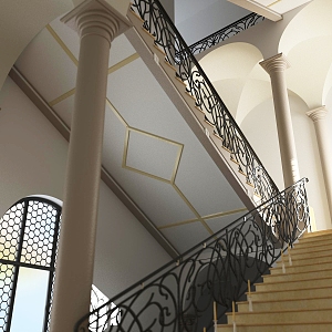 European Stairs Steps 3d model