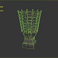 Stylish Metal Grid Design Household Storage Basket With Square Base Structure