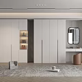 Modern Wardrobe Cloakroom Wardrobe Dressing Table 3d model