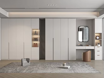 Modern Wardrobe Cloakroom Wardrobe Dressing Table 3d model