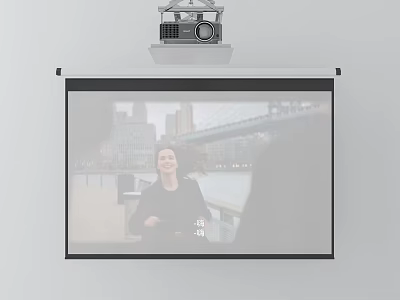 High Quality Projection Monitoring With Ceiling Projector And Live Urban View 3d model