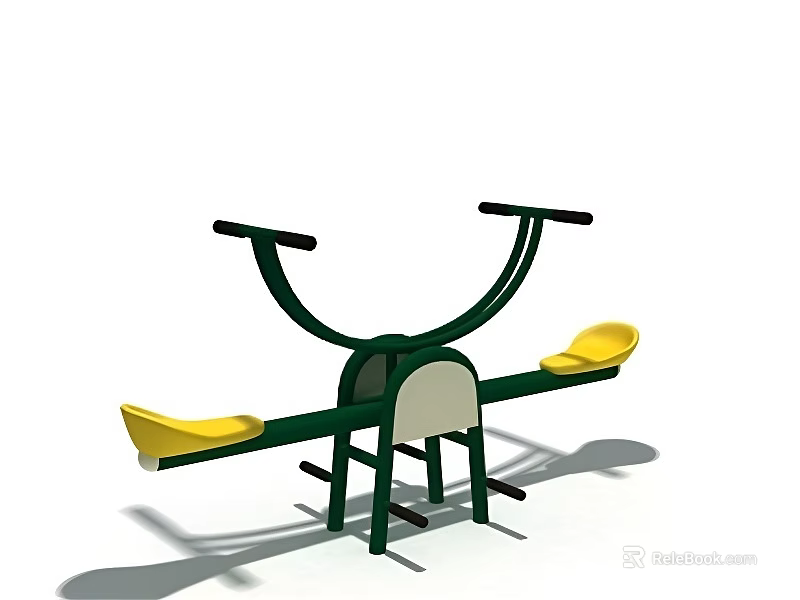 Modern Green And Yellow Swing Door Design For Home Interior Use 3d model 