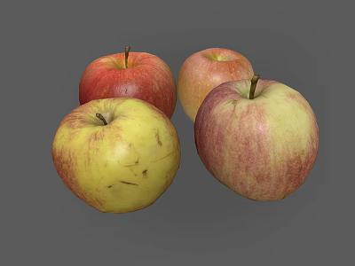 apple fruit 3d model